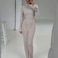 Dress for Women Turtleneck Fashion Sexy Night Club Party Holiday Maxi Evening Bodycon Ruched Dress 2025 Winter Autumn