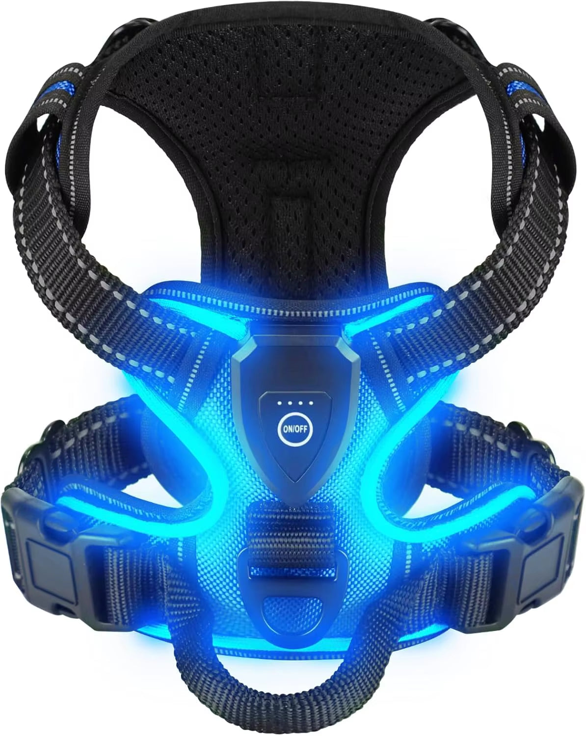 GlowSafe LED Dog Harness for Night Walking