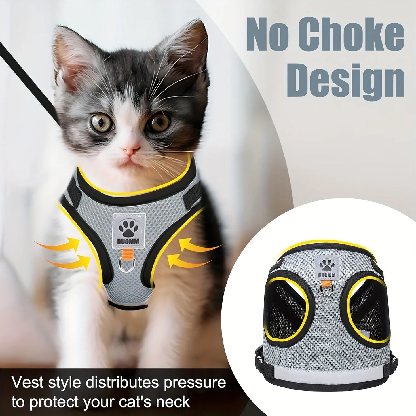 Cat Collar & Harness Leash Set – Kitten Accessories and Pet Supplies for Home Use