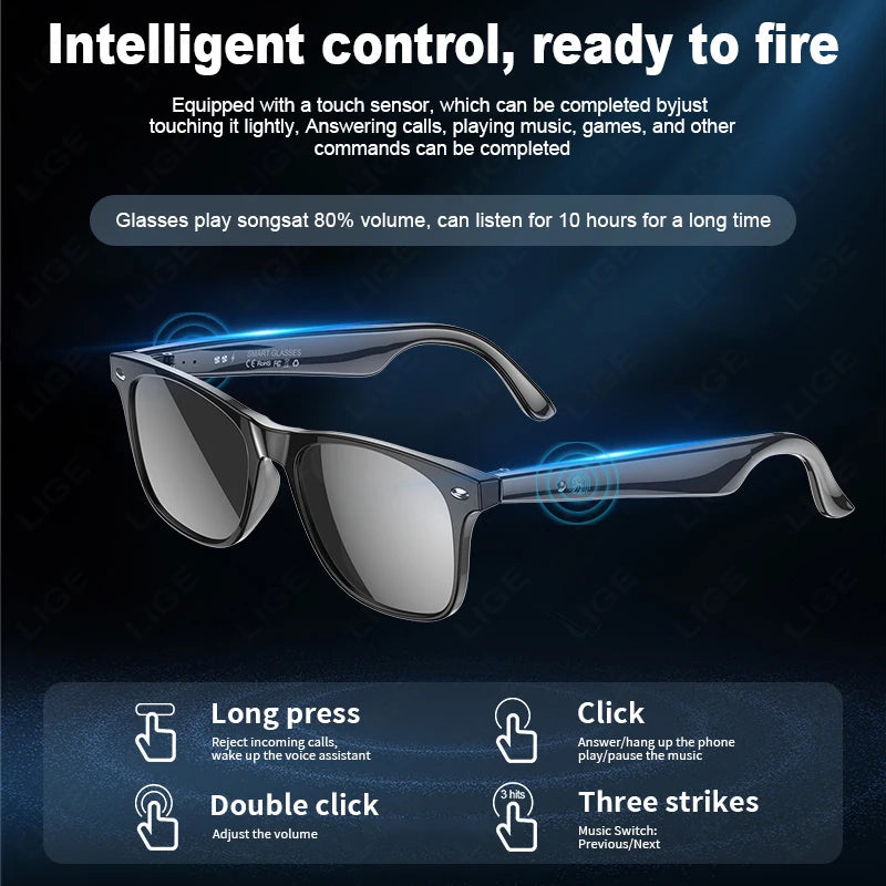 VisionMate AI Smart Glasses – Real-Time Translation, Voice Assistant & Multi-Lens Modes