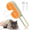 3-in-1 Electric Steam Pet Grooming Brush for Dogs & Cats – Hair Removal, Massage & Anti-Tangle Cleaning Comb