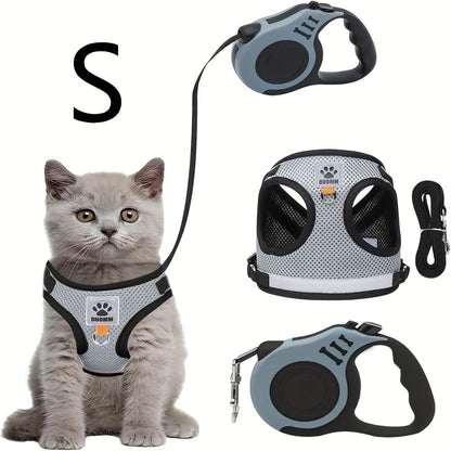 Cat Collar & Harness Leash Set – Kitten Accessories and Pet Supplies for Home Use