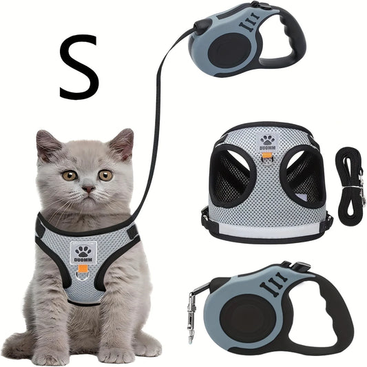 Cat Collar & Harness Leash Set – Kitten Accessories and Pet Supplies for Home Use