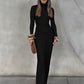 Dress for Women Turtleneck Fashion Sexy Night Club Party Holiday Maxi Evening Bodycon Ruched Dress 2025 Winter Autumn