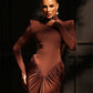 Fashion Elegant Long Sleeve Pullover Sexy Long Sleeve Club Evening Party Maxi Dress Women Turtleneck 2025 Cut Out Dress