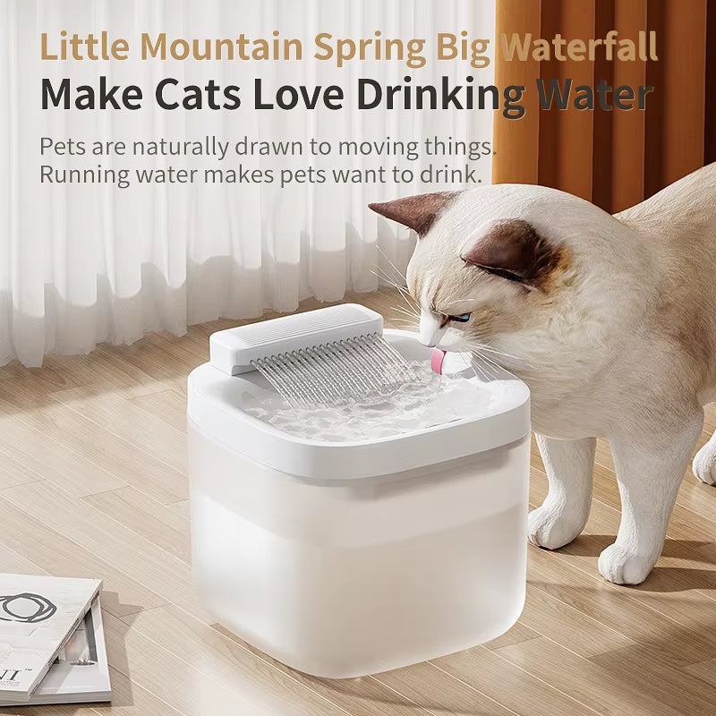 3L/101.45Oz Automatic Cat Water Fountain Large Capacity Pet Dog Water Dispenser Circulating Filter Mute Pet Fountain Feeder