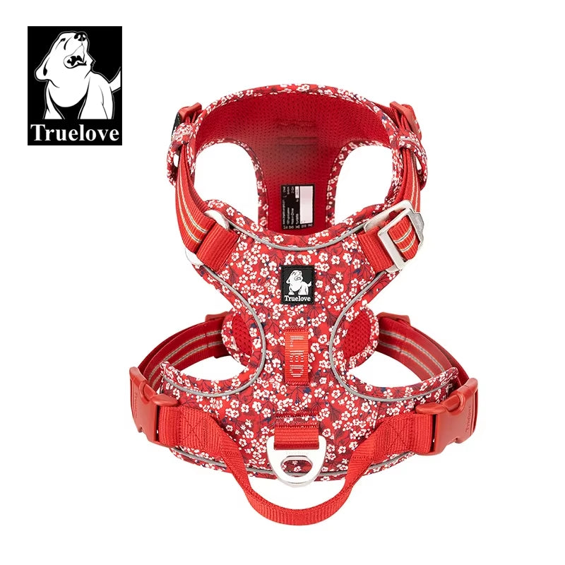 TRUE LOVE Pet Harness No Pull Nylon Reflective Dog Harness Adjustable Comfortable Control Step-In Brilliant  TLH5654